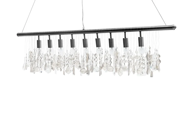 Lampe suspendue extravagante DIAMONDS XL Lampe en cristal 120cm avec 9 lumières