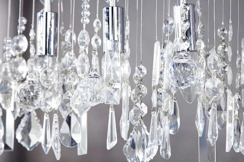 Lampe suspendue extravagante DIAMONDS XL Lampe en cristal 120cm avec 9 lumières