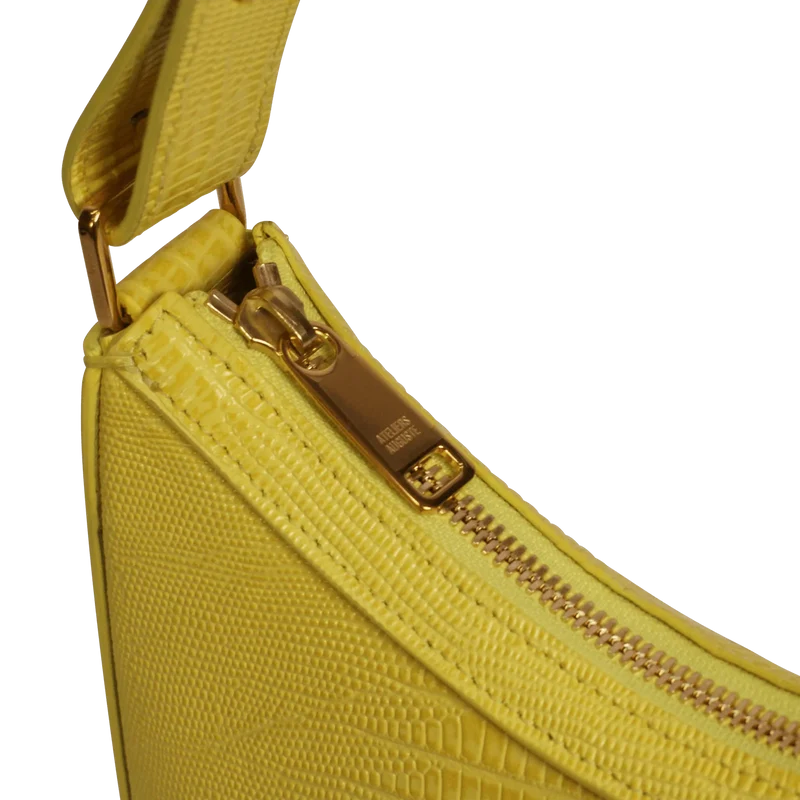 Marceau - Cuir Embossé Lézard Limoncello