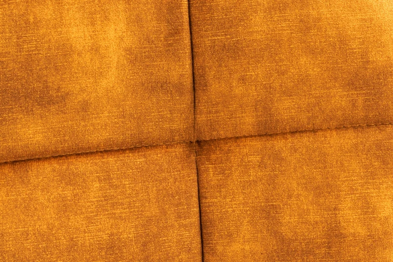 Fauteuil moderne SCANDINAVIA velours jaune moutarde pieds métal noir avec accoudoirs