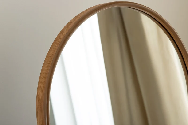 Miroir sur pied nordique PORTRAIT 165cm naturel en design bois de chêne