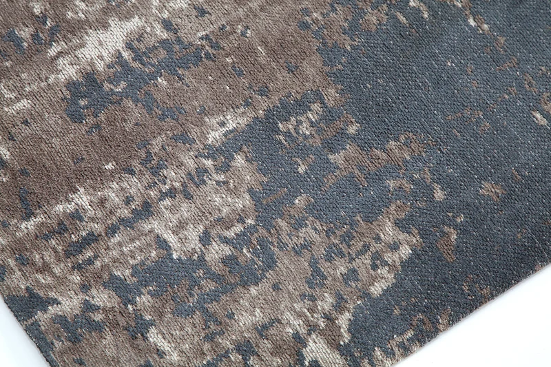 Tapis vintage en coton MODERN ART 240x160cm beige gris aspect usé