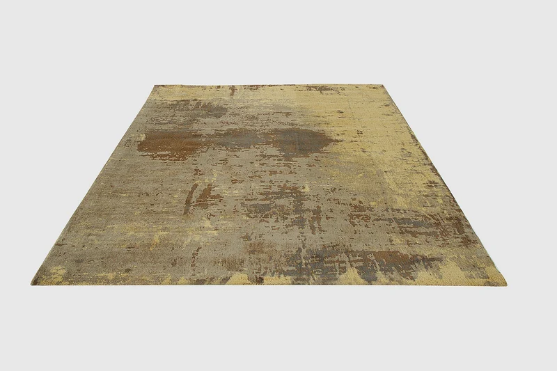Tapis vintage en coton MODERN ART 240x160cm marron sable aspect usé