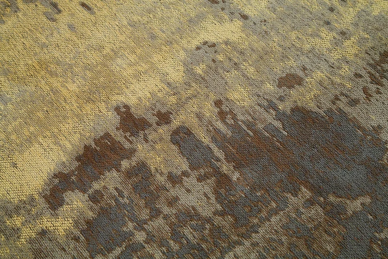 Tapis vintage en coton MODERN ART 240x160cm marron sable aspect usé