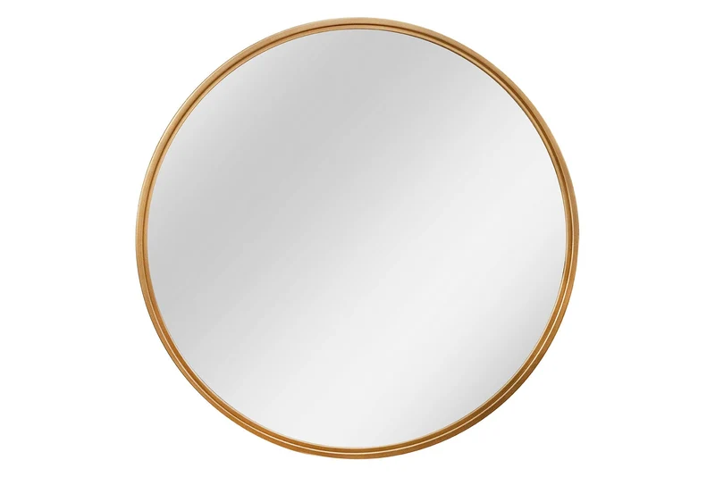 Miroir mural rond PORTRAIT 60cm or fer fait main