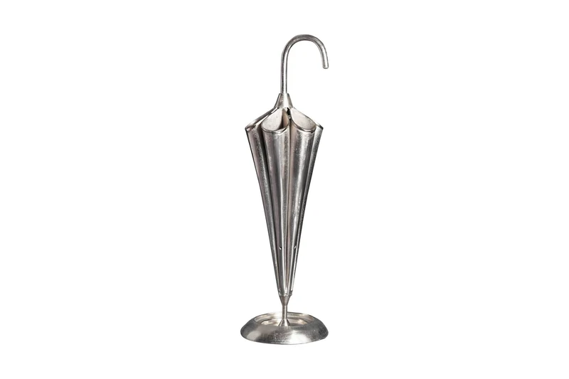 Elégant porte-parapluies UMBRELLA 91cm aluminium argenté pour 6 parapluies