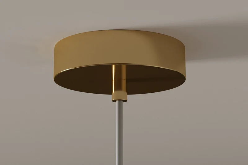 Lampe suspendue ronde LIQUID DIAMOND 20cm boule acier verre doré