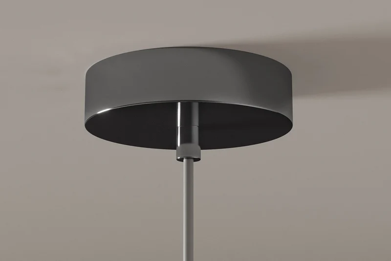Lampe suspendue ronde LIQUID DIAMOND 20cm verre fumé boule acier