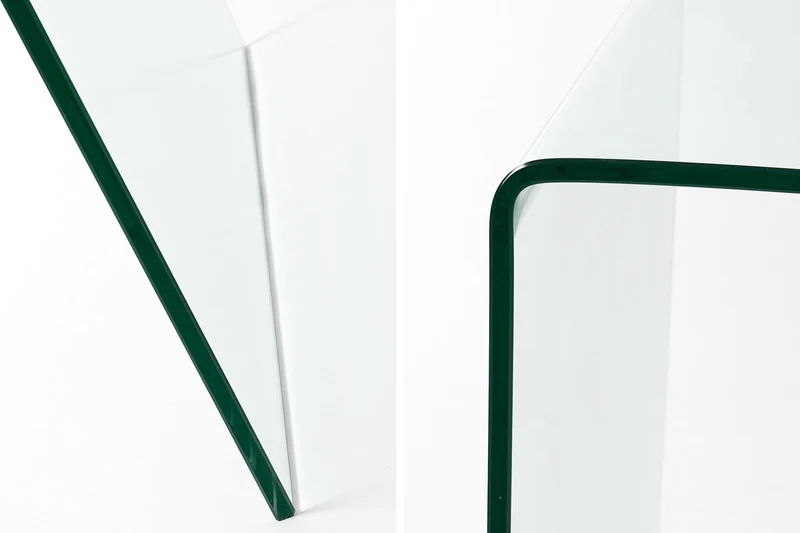 Lot de 2x Bureau en verre extravagant FANTOME 120cm table à manger transparente table tout en verre