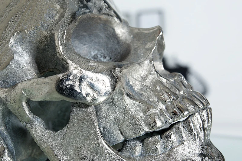 Extravagante lampe de table SKULL 44cm noire crâne lampe de table