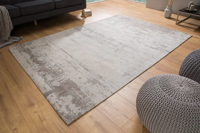 Tapis vintage en coton MODERN ART 240x160cm beige gris lavé aspect usé