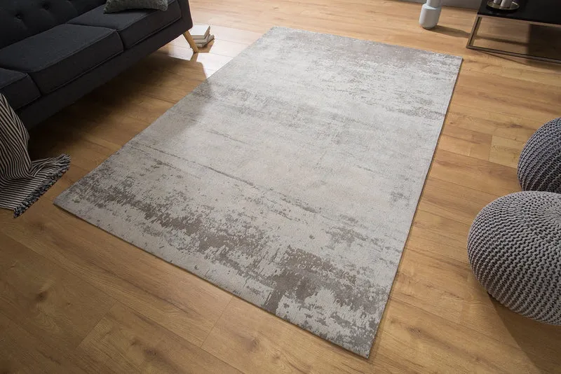 Tapis vintage en coton MODERN ART 240x160cm beige gris lavé aspect usé