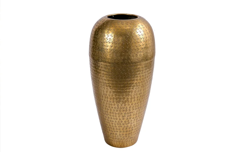 Vase élégant ORIENTAL 50cm doré au design marteau sauvage