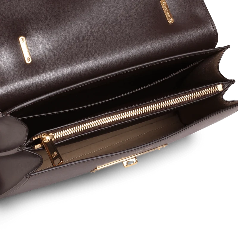 Capucine - Cuir Box Chocolat