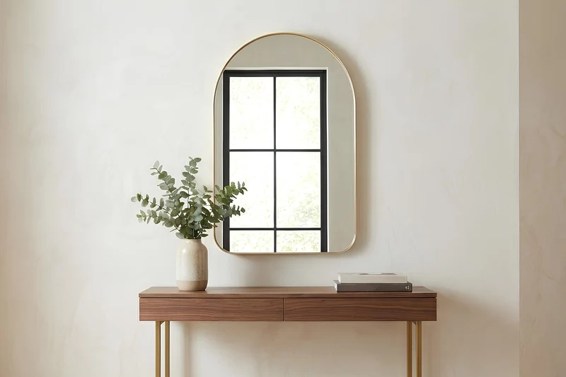 Miroir mural moderne ARCA 90cm or aluminium