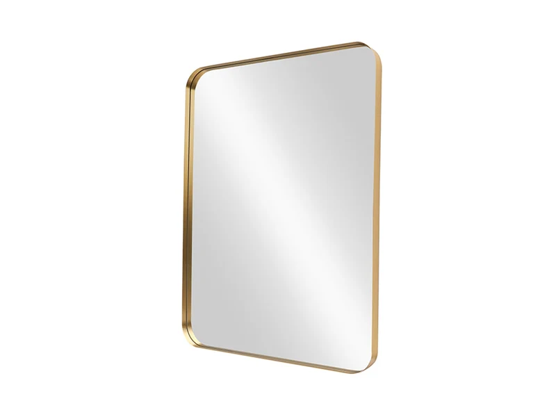 Miroir mural moderne AMSTERDAM 100cm doré Aluminium