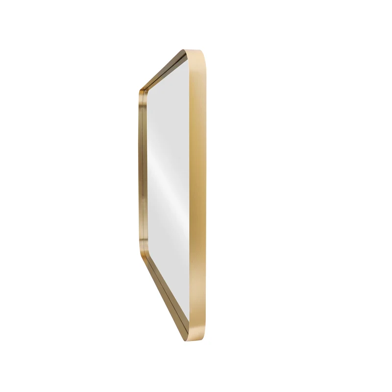 Miroir mural moderne AMSTERDAM 100cm doré Aluminium