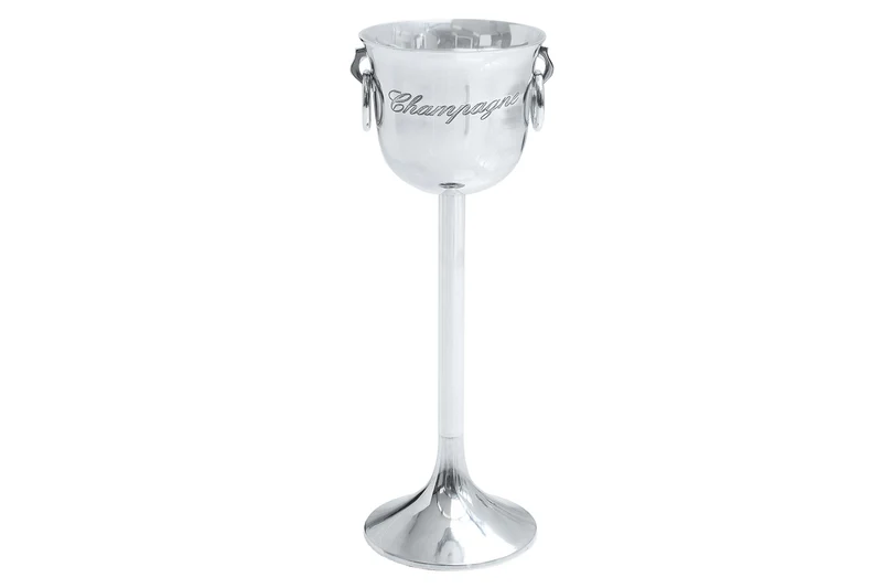 Élégant seau à champagne CHAMPAGNE 75 cm argent poli refroidisseur de bouteille