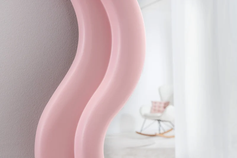 Miroir mural design CURVY 160cm rose