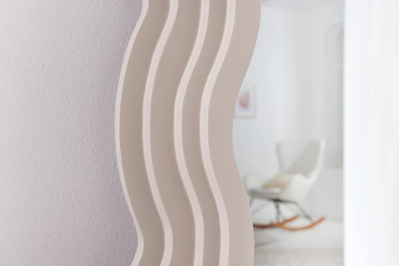 Miroir mural design WAVE 160cm grège