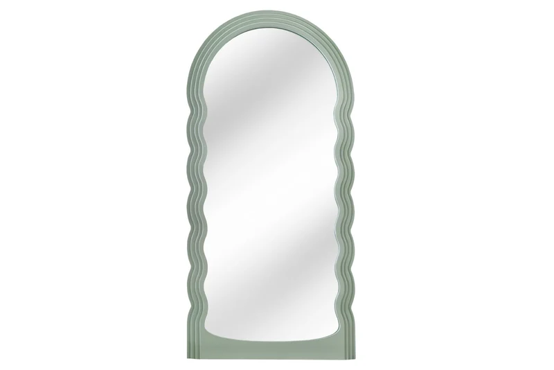 Miroir mural design WAVE 160cm vert sauge