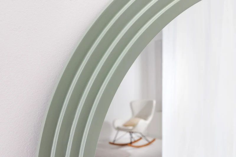 Miroir mural design WAVE 160cm vert sauge