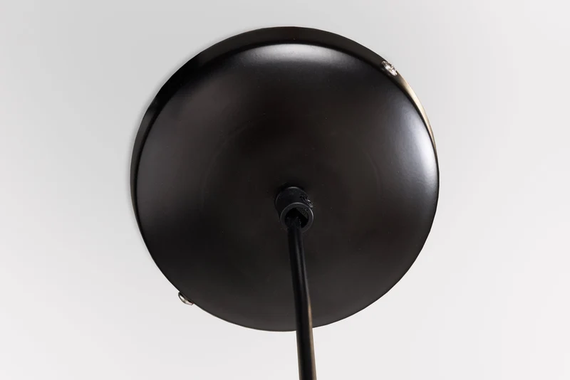 Lampe à suspension Boho VIENNA 45cm lampe tissage viennois noir naturel