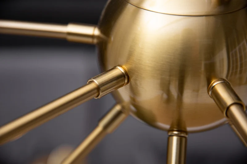 Lampe à suspension élégante SPUTNIK 87cm dorée avec 14 bras lumineux