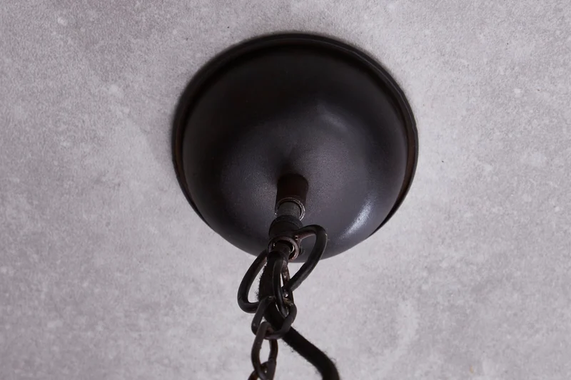 Lampe à suspension design INDUSTRIELLE 45cm bronze noir style industriel