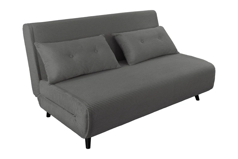 Canapé convertible 2 places SMART MULTIFUNCTION 140cm gris Cord fonction lit coussin