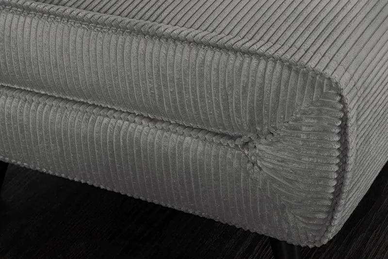 Canapé convertible 2 places SMART MULTIFUNCTION 140cm gris Cord fonction lit coussin