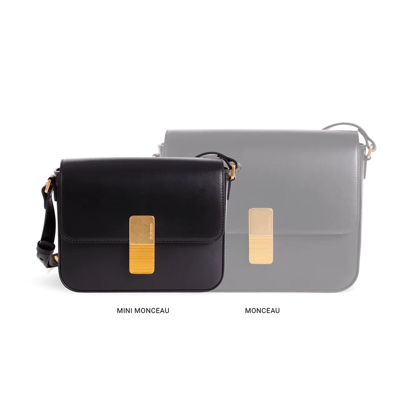 Mini Monceau - Cuir Box Noir