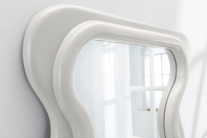 Design miroir mural CURVY 160 cm blanc