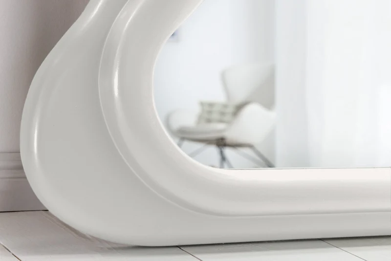 Design miroir mural CURVY 160 cm blanc