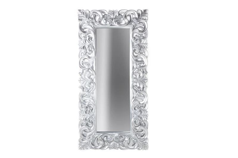 Élégant miroir mural VENICE 180x90cm argent style baroque antique