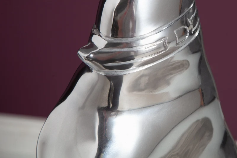 Élégante sculpture lévrier GREYHOUND 70cm aluminium design figurine
