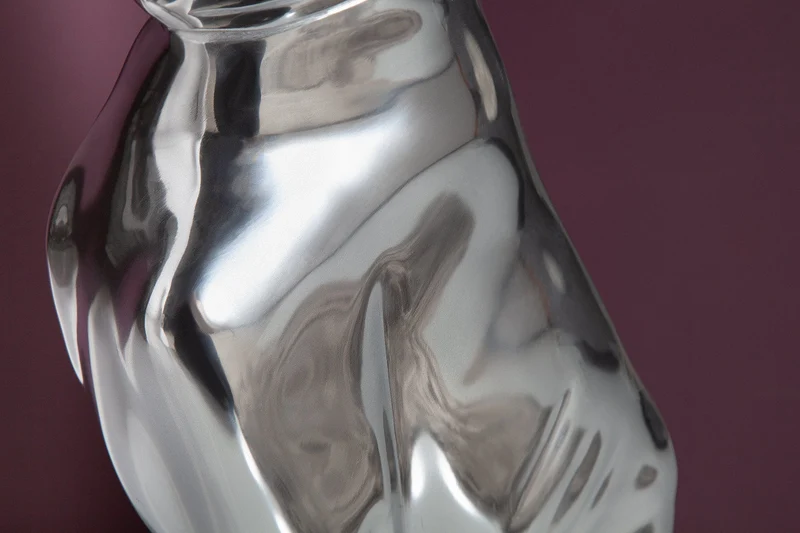 Élégante sculpture lévrier GREYHOUND 70cm aluminium design figurine
