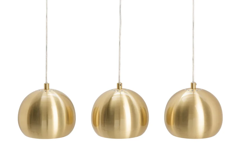 Suspension moderne 3 pièces GOLDEN BALL lampe à suspension dorée réglable en hauteur