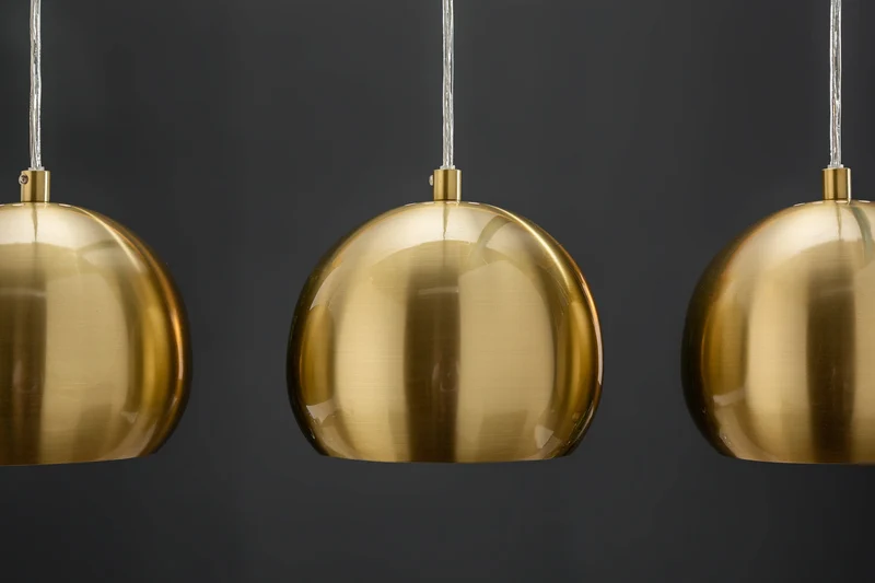 Suspension moderne 3 pièces GOLDEN BALL lampe à suspension dorée réglable en hauteur