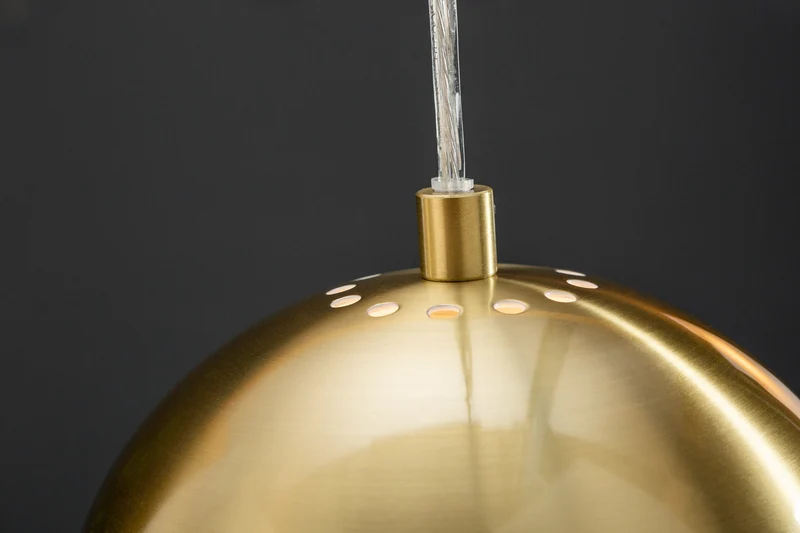 Suspension moderne 3 pièces GOLDEN BALL lampe à suspension dorée réglable en hauteur