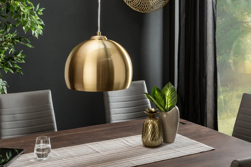 Suspension moderne GOLDEN BALL 30cm lampe suspendue dorée réglable en hauteur