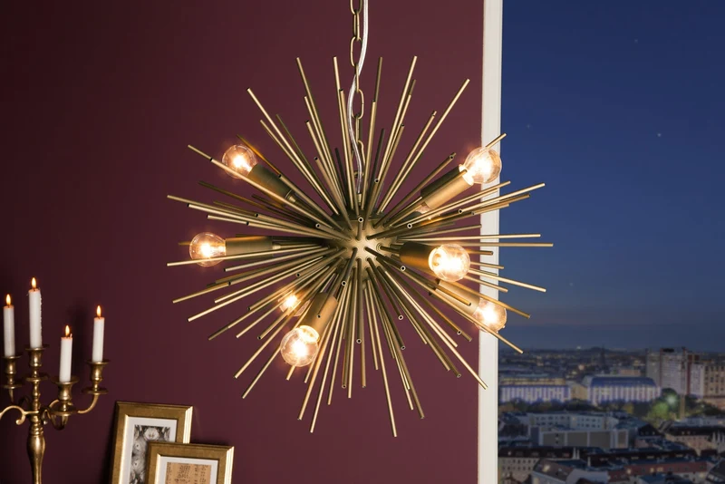 Suspension élégante SUNLIGHT 50 cm dorée mate