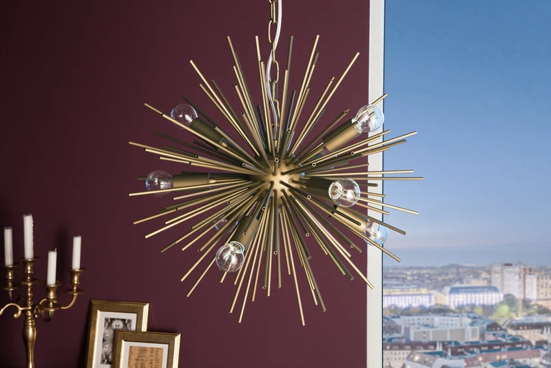 Suspension élégante SUNLIGHT 50 cm dorée mate