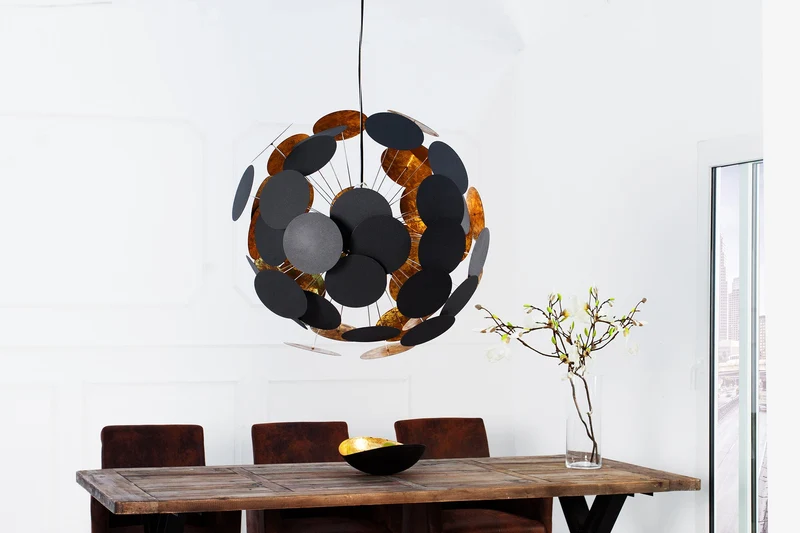 Suspension design moderne INFINITY HOME 70 cm or noir