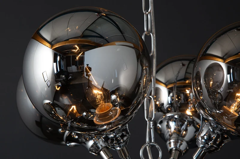 Suspension extravagante GALAXY 72cm lampe à suspension argentée design moderne