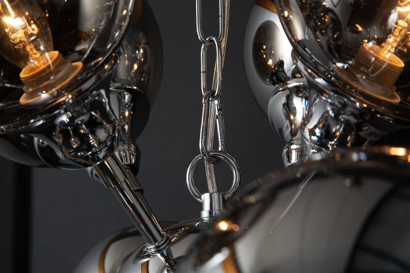 Suspension extravagante GALAXY 72cm lampe à suspension argentée design moderne
