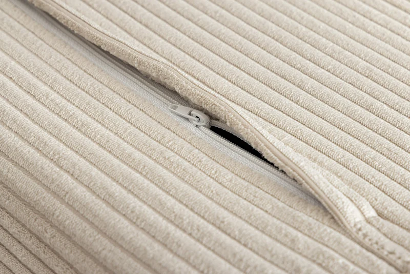 Fauteuil-lit rétro SMART MULTIFUNCTION 100cm beige Cord fonction lit incl. coussin