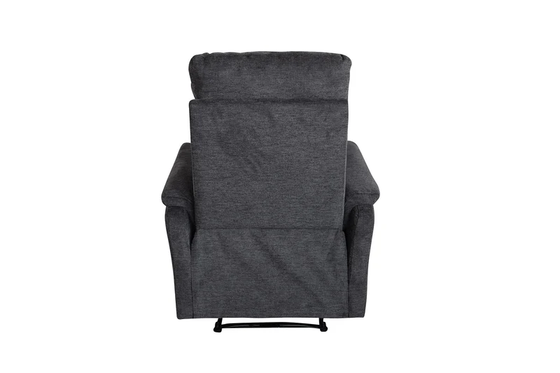 Exclusif 1er fauteuil de cinéma HOLLYWOOD gris tissu structuré position allongée électrique