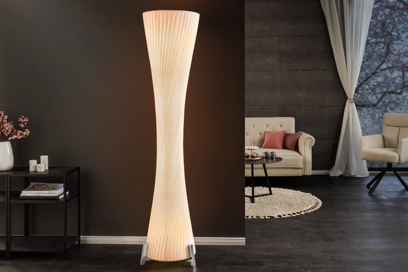 Lampadaire design moderne PARIS X Lampadaire blanc 180cm