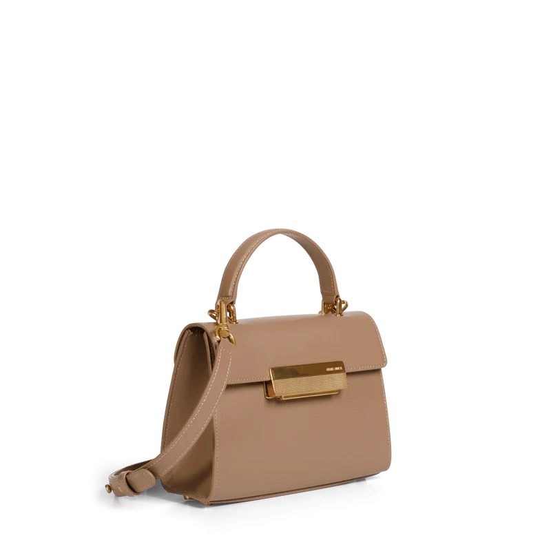 Mini Capucine - Cuir Box Taupe